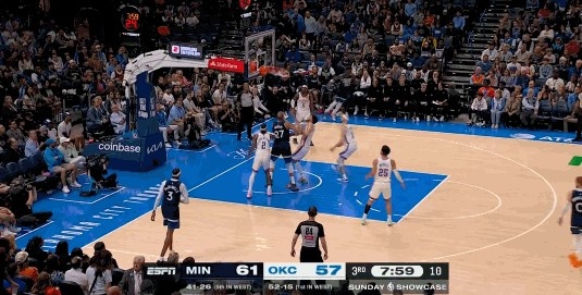 开云体育官网-无所不能！兰德尔封盖SGA&amp;进攻端予取予求两节半已经砍下26+5+5